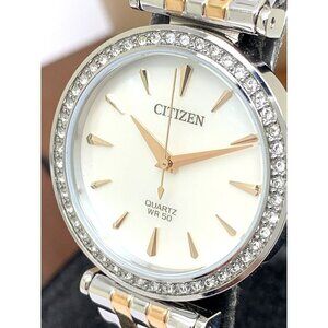 Citizen Women's Watch ER0216-67D Quartz White Mother of Pearl Dial Two Tone